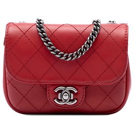 Chanel Red Paris Dallas Goatskin Wild Stitch Flap
