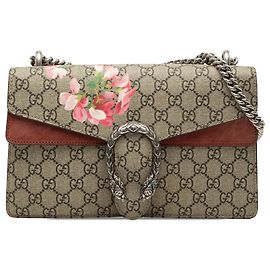 Borsa a tracolla Gucci Dionysus Medium GG Supreme Blooms Beige