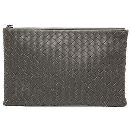 Clutch Bottega Veneta in Nappa Intrecciato marrone