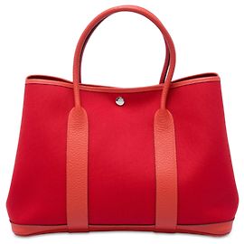 Hermès Red Toile and Negonda Garden Party 36