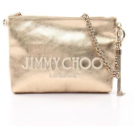 Jimmy Choo Gold Leather Handbag/Shoulder Bag