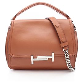 Borsa 2-Way Tod's Double T in pelle marrone