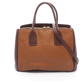 Miu Miu MADRAS BICOLORE 2-Way Tote Bag