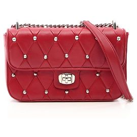 Borsa a tracolla matelassé con borchie Miu Miu
