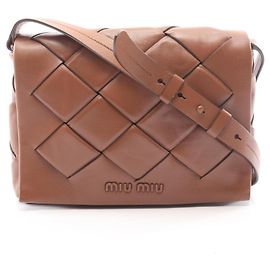 Borsa a tracolla Miu Miu in pelle marrone