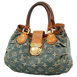 Borsa a mano Louis Vuitton Monogram Denim Pleaty