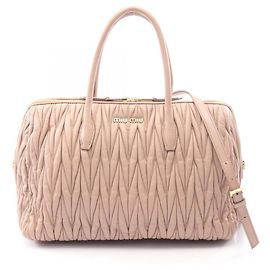 Borsa in pelle Miu Miu Matelassé rosa