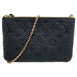Louis Vuitton Monogram Empreinte Pochette Double Zip Shoulder Bag