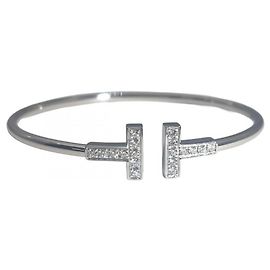Autre Marque Pulseira Tiffany & Co. Diamond T Wire