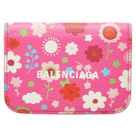 Balenciaga Flower Cash Mini Wallet Geldbörse