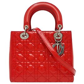 Borsa Christian Dior Lady Dior My ABCDior in pelle verniciata