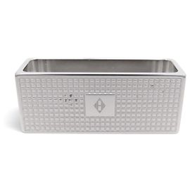 Hermès NEU HERMES SQUARE H GUILLOCHE MUSTER SILVER SCARF RING