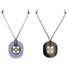 Hermès COLLANA HERMES PENDENTE LIFT GM H044536F CORNO DI BUFALO E LACCA