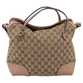 Gucci Bree Convertible Top Handle GG Canvas with Leather Medium