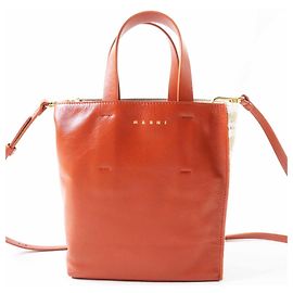 Marni Museo Mini Schultertasche aus Canvas und Leder