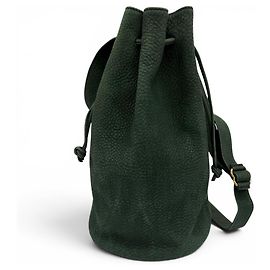 COACH Vintage Nubuck Leder Schultertasche mit Kordelzug