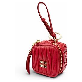 Miu Miu Matelassé Leder-Handtaschen-Anhänger