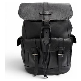 Coach Hudson Logo Leather Patch Backpack