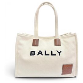 Sac cabas Large Bally Akelei en toile avec patch logo en cuir