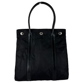 Prada Handtasche aus Nylon und Leder Schwarz