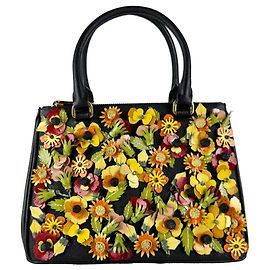 Sac à main Prada noir et multicolore