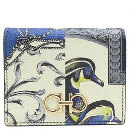 Cartera bi-fold de piel multicolor Salvatore Ferragamo