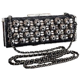 Chanel Minaudière in pelle di serpente nera