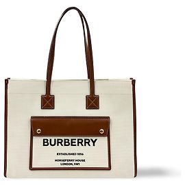 Burberry Freya Shopping Canvas with Leather Medium