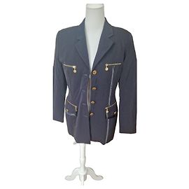 Blazer MCM preto com ferragens douradas