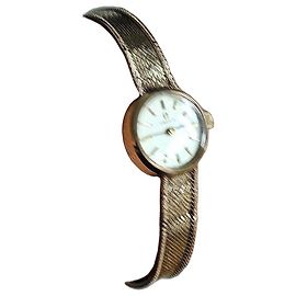 Omega Damenarmbanduhr 9k Gelbgold