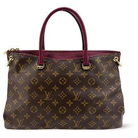 Louis Vuitton Pallas Tote Monogram Canvas with Leather MM