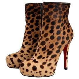 Christian Louboutin Fifi Stivaletti Plateau Leopard Pony Hair
