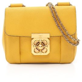 Bolsa de ombro Chloé Elsie em couro amarelo
