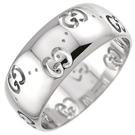 Anillo Gucci Icon Band en oro blanco de 18K