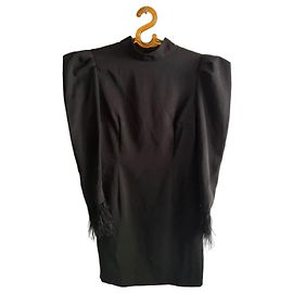 Autre Marque De La Vali Vestido Mini Espalda Descubierta con Plumas