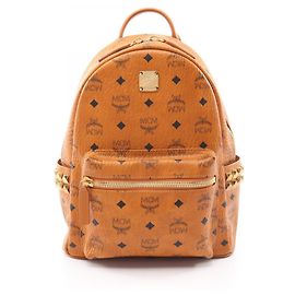 Zaino MCM Visetos in pelle marrone