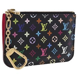 LOUIS VUITTON Monogram Multicolor Pochette Cles NM Black M60279 LV Auth 200573M