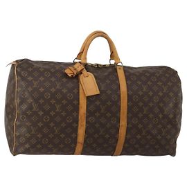 LOUIS VUITTON Monogram Keepall 60 Boston Bag M41422 LV Auth 197701