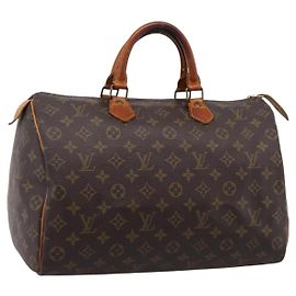Borsa a mano LOUIS VUITTON Monogram Speedy 35 M41524 LV Auth 201407A