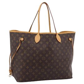Saco Tote LOUIS VUITTON Monogram Neverfull GM M40157 LV Auth 203186V