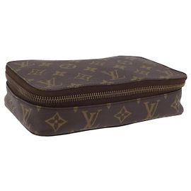 LOUIS VUITTON Monogram Pochette Monte Carlo Jewelry Box M47350 LV Auth 201397A