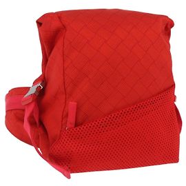 Borsa Body Bag BOTTEGA VENETA Nylon Rosso Argento Auth bs36846V