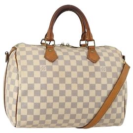 Bolso LOUIS VUITTON Damier Azur Speedy Bandouliere 30 2way N41052 LV Auth 198546