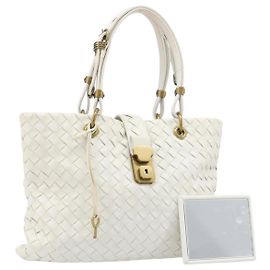 BOTTEGA VENETA INTRECCIATO Handtasche aus Leder weiß 162112 Auth 202883V