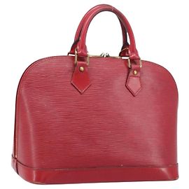 Bolsa de mão LOUIS VUITTON Epi Alma Castilian Red M52147 LV Auth 198548