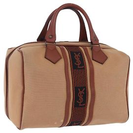 Autre Marque Borsa a mano SAINT LAURENT Canvas Beige Brown Auth ka6114