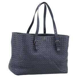 Saco Tote BOTTEGA VENETA INTRECCIATO em couro Navy Auth 200469V