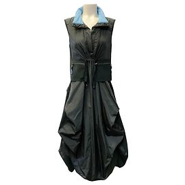 Autre Marque Vestido sem mangas com cordão Marithe + Francois Girbaud Cinza carvão / Azul