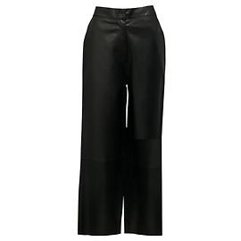 Autre Marque Pantalones de piel de cordero Yaren Black de Lamarque