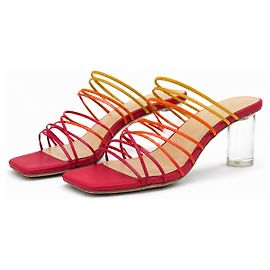 Rejina Pyo Zoe Ombré-Leder Riemchensandalen